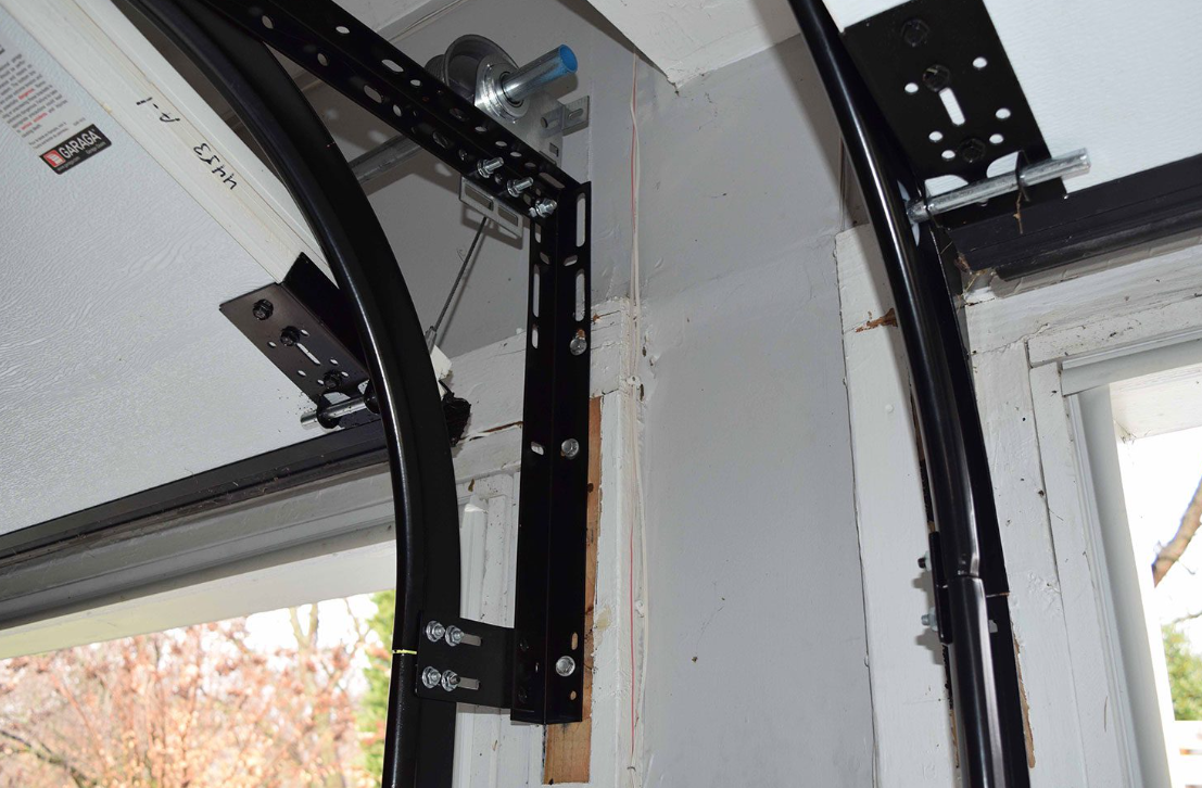 garage door track repair.